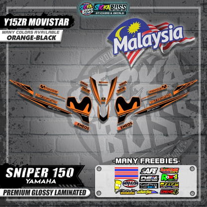 Sniper 150 Malaysian Decals ( Y15ZR MOVISTAR )【WITH FREEBIES】Malaysia Concept