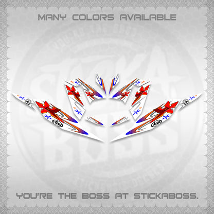 CLICK 125 V4 FOR WHITE DECALS (2026 ARAI STAR RACING DESIGN) STICKER DECALS By STICKABOSS