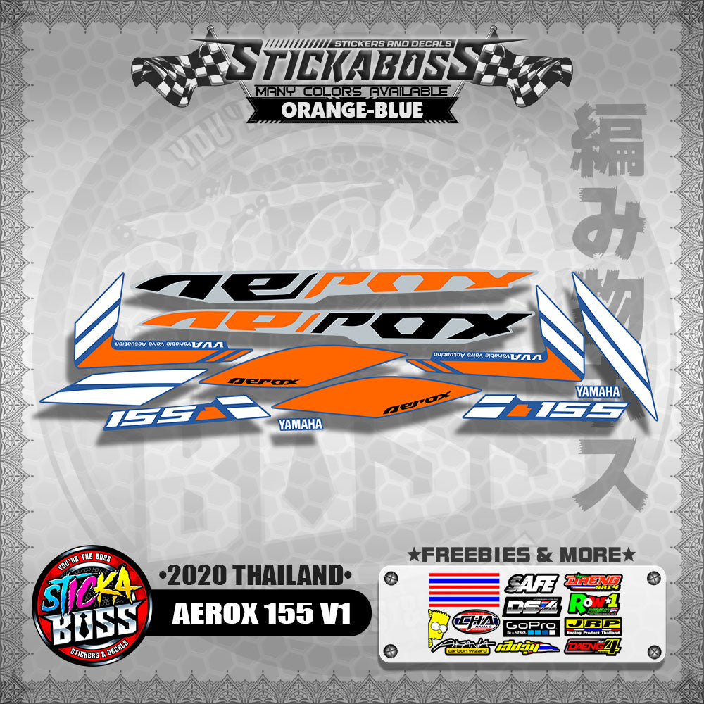 AEROX 155 V1 STOCK DECALS  ( 2020 THAILAND )【WITH FREEBIES】