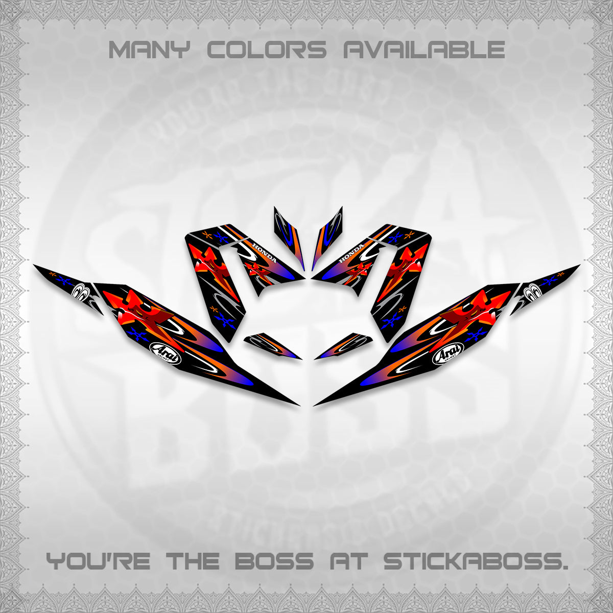 CLICK 125 V4 DECALS (2026 ARAI STAR RACING DESIGN) STICKER DECALS By STICKABOSS