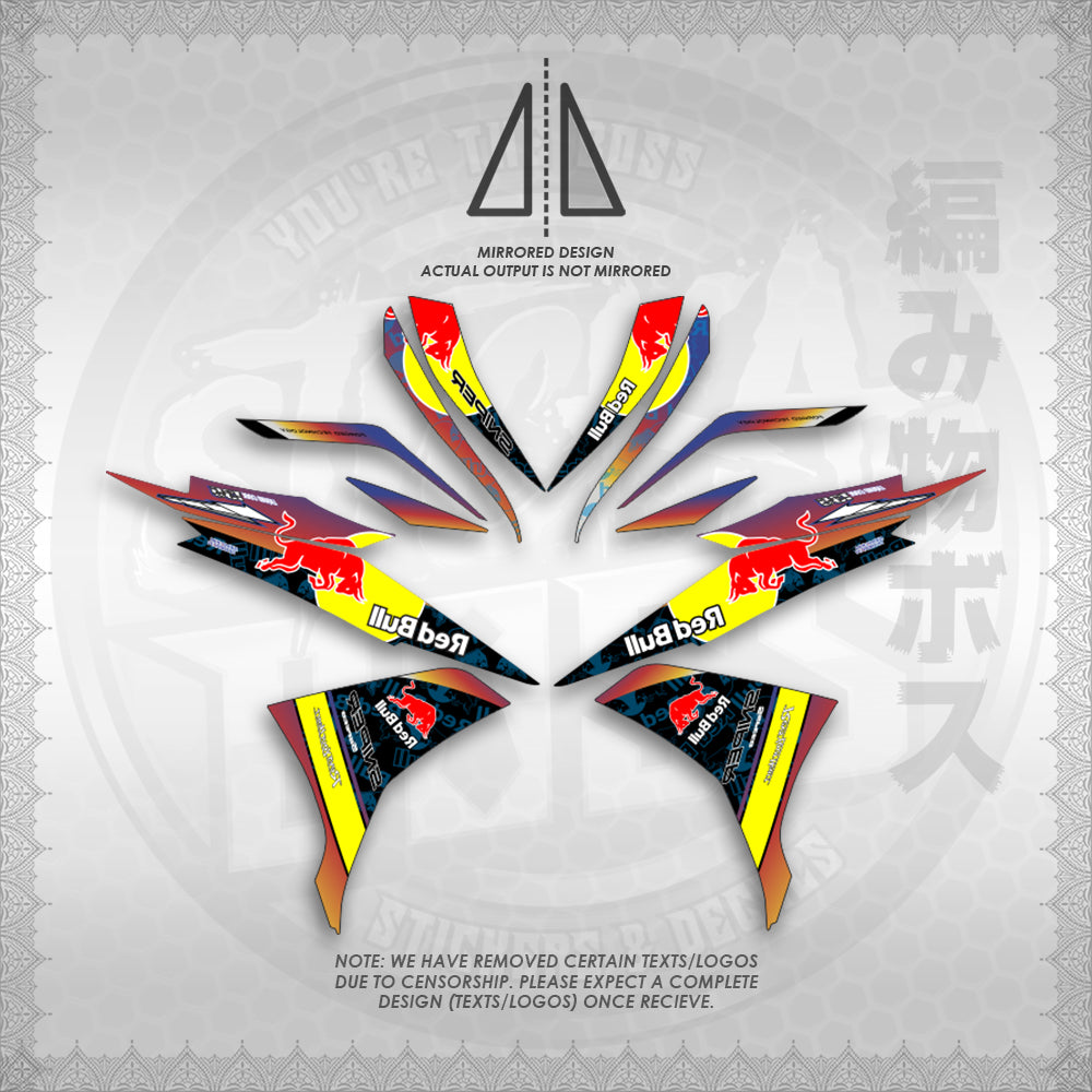 STICKER DECALS for SNIPER 135 MX (S135REBUIN)By STICKABOSS (SOFIE LAMINATED WATERPROOF)