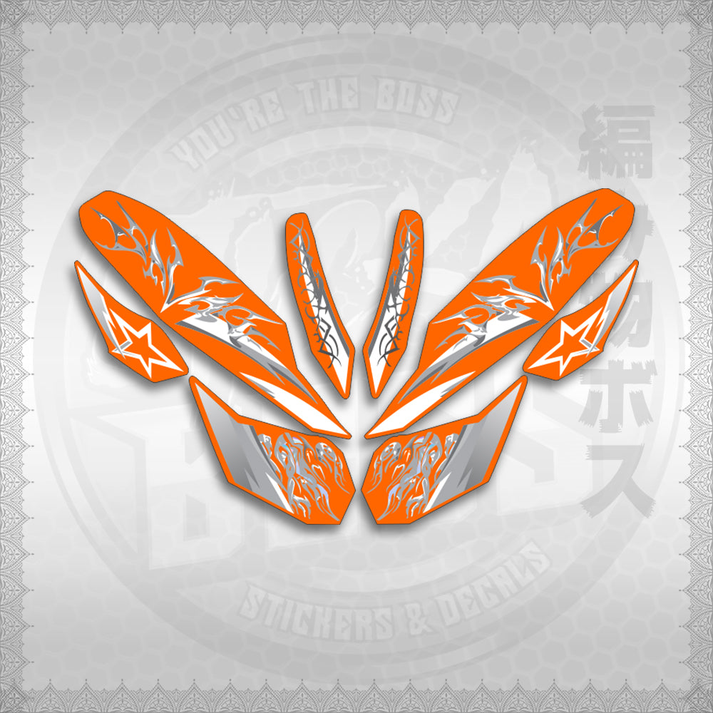 STICKER DECALS for CLICK 125 V3 (CV3VALEKYSH) By STICKABOSS (SOFIE LAMINATED WATERPROOF)