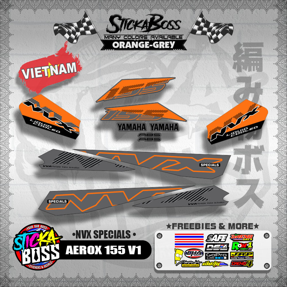 AEROX 155 V1 VIETNAM DECALS ( NVX SPECIALS )【WITH FREEBIES】