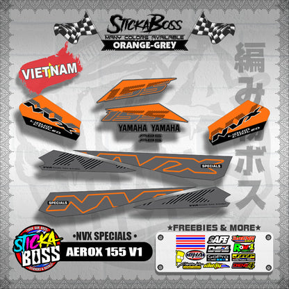 AEROX 155 V1 VIETNAM DECALS ( NVX SPECIALS )【WITH FREEBIES】