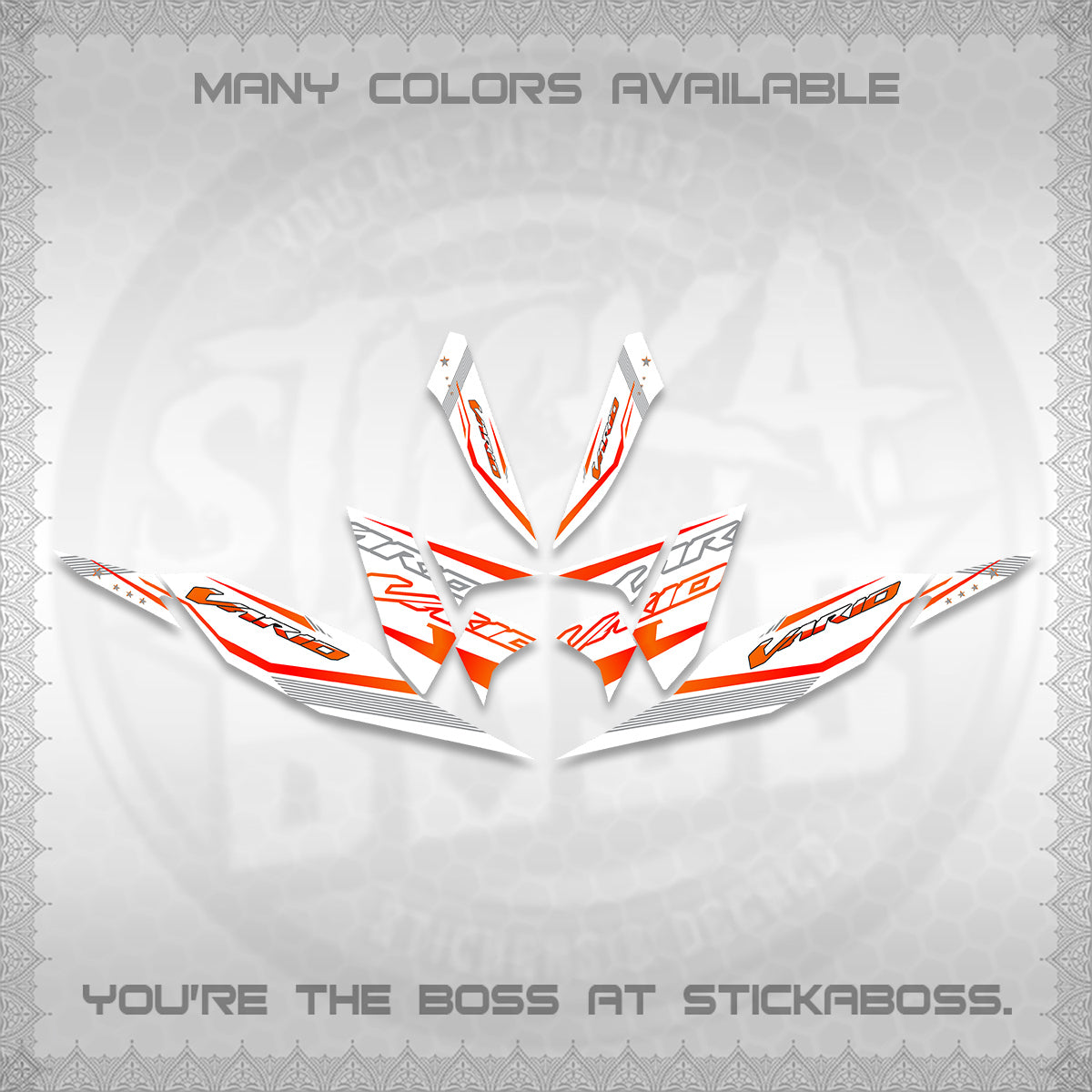 CLICK 125 V4 VARIO DECALS (2026 WHITE EDITION DESIGN) STICKER KITS By STICKABOSS