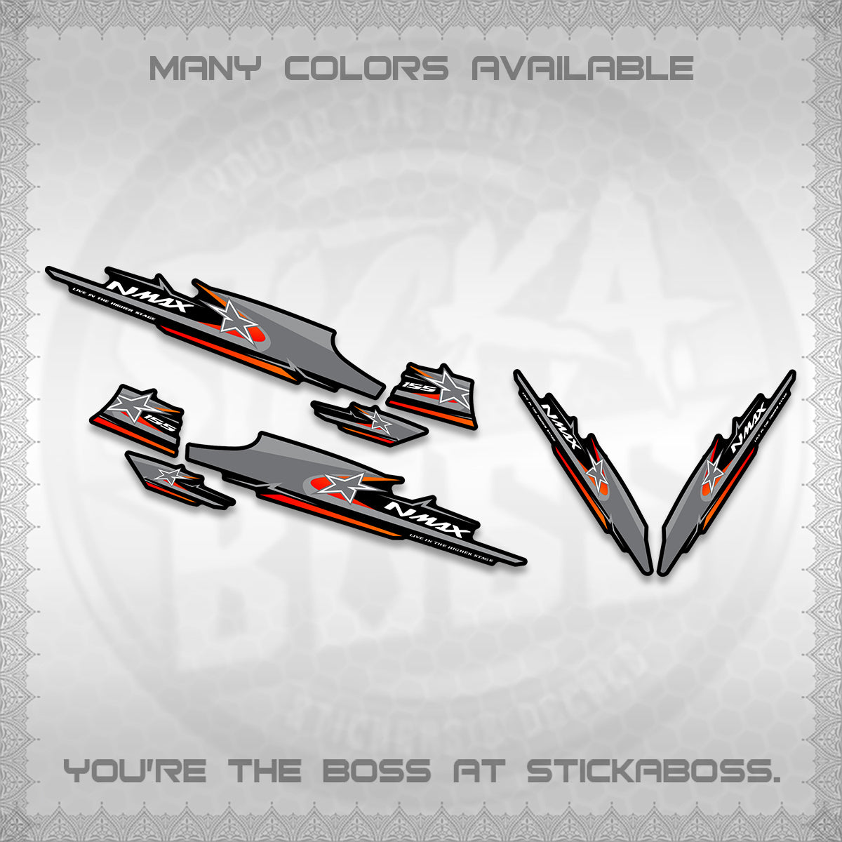 NMAX V1 THAI-INDO DECALS (THMI 02 DESIGN)STICKER DECALS By STICKABOSS
