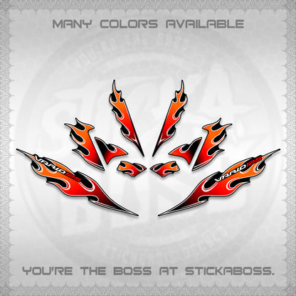 CLICK 125 V4 VARIO DECALS (2026 MOTIF FLAME 2 TONE)STICKER DECALS By STICKABOSS