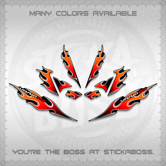 CLICK 125 V4 VARIO DECALS (2026 MOTIF FLAME 2 TONE)STICKER DECALS By STICKABOSS