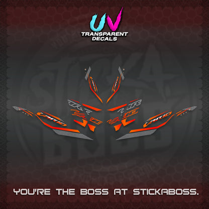 CLICK 125 V4 VARIO UV TRANSPARENT DECALS (2026 WHITE EDITION DESIGN) STICKER KITS By STICKABOSS