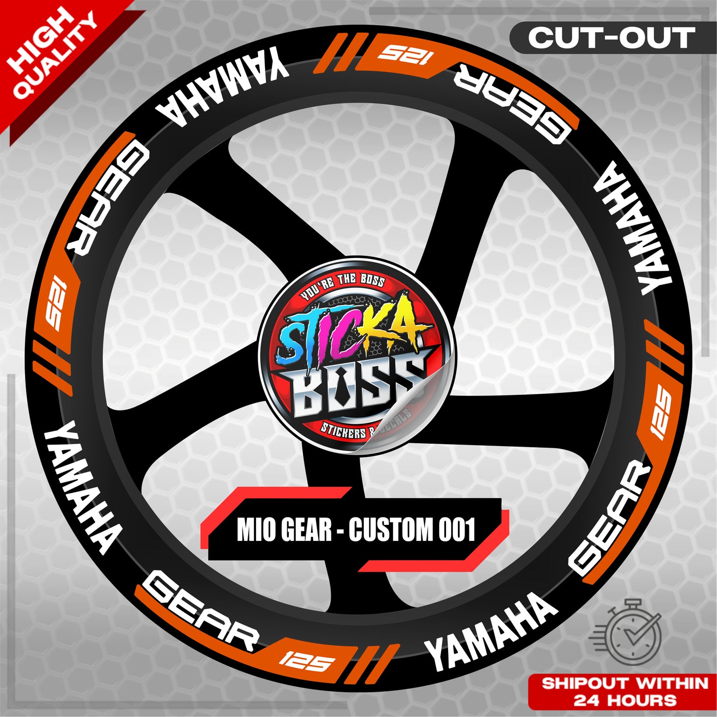 MIO GEAR MAG STICKER SET ( 2 MAGS ) - CUSTOM 001 | VINYL WATERPROOF CUT-OUT DECALS