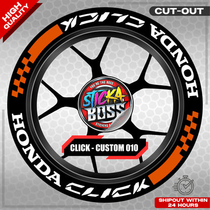 CLICK 125 / 150 / 160 MAG STICKER SET  ( 2 MAGS ) - CUSTOM 010 | VINYL WATERPROOF CUT-OUT DECALS