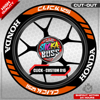 CLICK 125 MAG STICKER SET ( 2 MAGS ) - CUSTOM 016 | VINYL WATERPROOF CUT-OUT DECALS