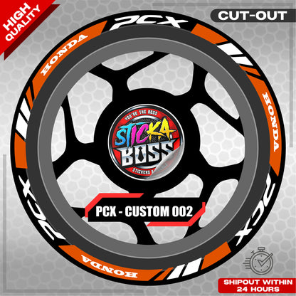 PCX 150 / 160 MAGS STICKER SET  ( 2 MAGS ) - CUSTOM 002 | VINYL WATERPROOF CUT-OUT DECALS