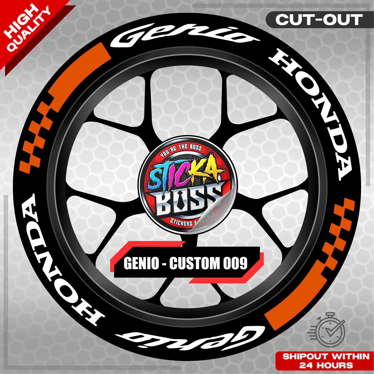 GENIO MAG STICKER SET ( 2 MAGS ) - CUSTOM 009 | VINYL WATERPROOF CUT-OUT DECALS