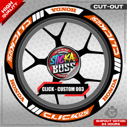 CLICK 125 MAGS STICKER SET  ( 2 MAGS ) - CUSTOM 003 | VINYL WATERPROOF CUT-OUT DECALS