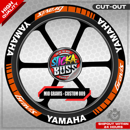 MIO GRAVIS MAG STICKER SET ( 2 MAGS ) - CUSTOM 009 | VINYL WATERPROOF CUT-OUT DECALS