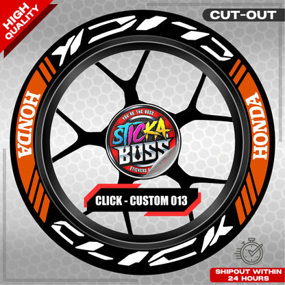 CLICK 125 / 150 / 160 MAG STICKER SET  ( 2 MAGS ) - CUSTOM 013 | VINYL WATERPROOF CUT-OUT DECALS