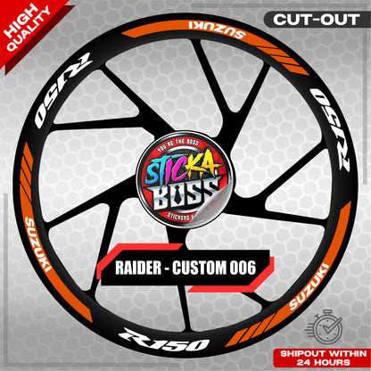 RAIDER R150 MAG STICKER SET ( 2 MAGS ) - CUSTOM 006 | VINYL WATERPROOF CUT-OUT DECALS