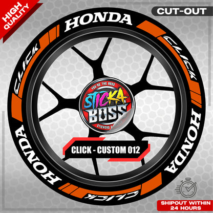 CLICK 125 / 150 / 160 MAG STICKER SET  ( 2 MAGS ) - CUSTOM 012 | VINYL WATERPROOF CUT-OUT DECALS