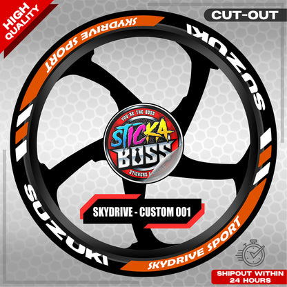 SKYDRIVE SPORT MAG STICKER SET  ( 2 MAGS ) - CUSTOM 001 | VINYL WATERPROOF CUT-OUT DECALS