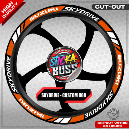 SKYDRIVE MAG STICKER SET ( 2 MAGS ) - CUSTOM 008 | VINYL WATERPROOF CUT-OUT DECALS