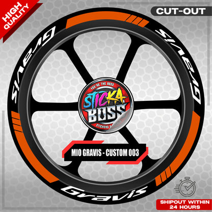 MIO GRAVIS MAG STICKER SET ( 2 MAGS ) - CUSTOM 003 | VINYL WATERPROOF CUT-OUT DECALS