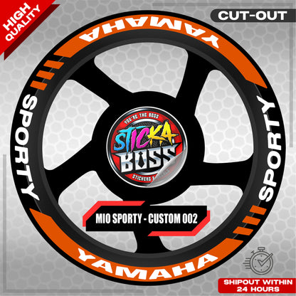 MIO SPORTY MAG STICKER SET ( 2 MAGS ) - CUSTOM 002 | VINYL WATERPROOF CUT-OUT DECALS