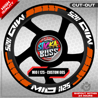 MIO I 125 MAG STICKER SET  ( 2 MAGS ) - CUSTOM 005 | VINYL WATERPROOF CUT-OUT DECALS