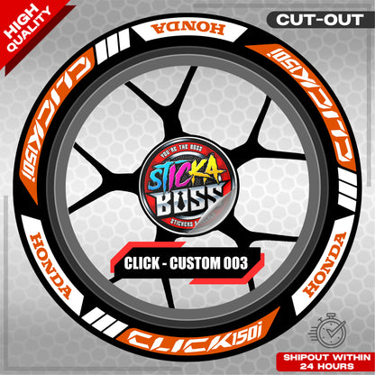 CLICK 150 MAGS STICKER SET  ( 2 MAGS ) - CUSTOM 003 | VINYL WATERPROOF CUT-OUT DECALS