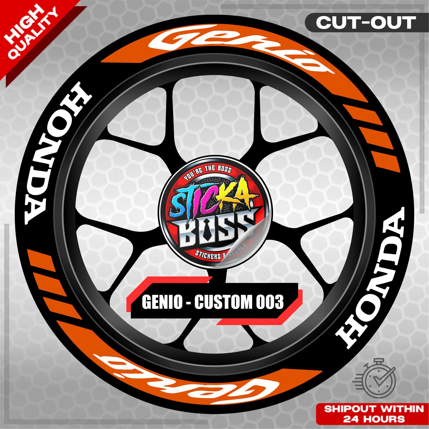 GENIO MAG STICKER SET ( 2 MAGS ) - CUSTOM 003 | VINYL WATERPROOF CUT-OUT DECALS