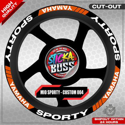 MIO SPORTY MAG STICKER SET ( 2 MAGS ) - CUSTOM 004 | VINYL WATERPROOF CUT-OUT DECALS
