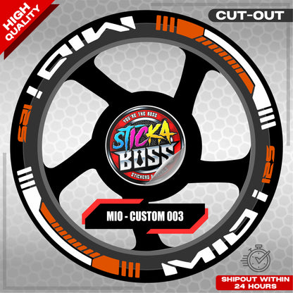 MIO I 125 MAG STICKER SET  ( 2 MAGS ) - CUSTOM 003 | VINYL WATERPROOF CUT-OUT DECALS