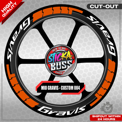MIO GRAVIS MAG STICKER SET ( 2 MAGS ) - CUSTOM 004 | VINYL WATERPROOF CUT-OUT DECALS