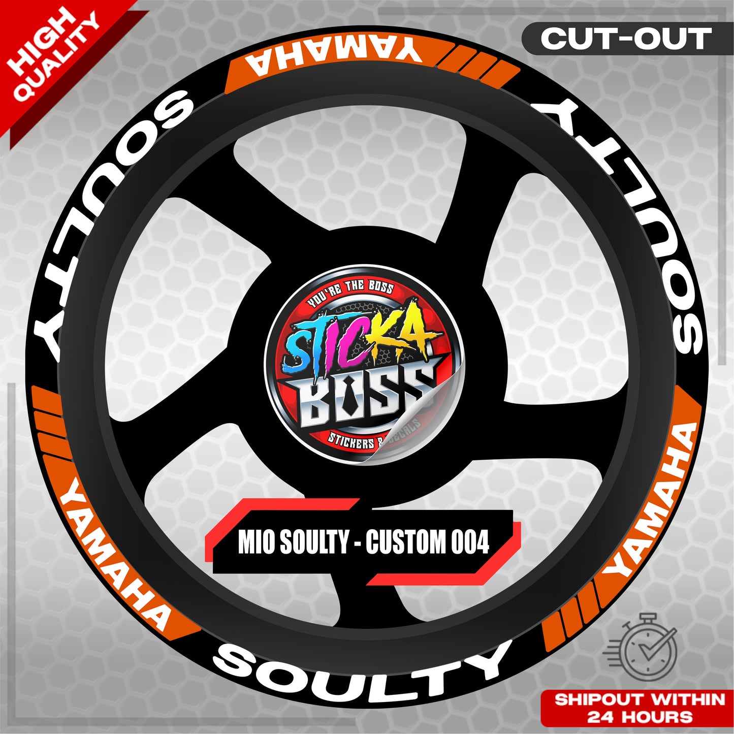 MIO SOULTY MAG STICKER SET ( 2 MAGS ) - CUSTOM 004 | VINYL WATERPROOF CUT-OUT DECALS