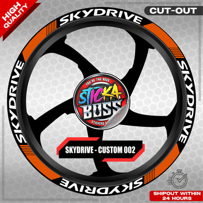 SKYDRIVE MAG STICKER SET  ( 2 MAGS ) - CUSTOM 002 | VINYL WATERPROOF CUT-OUT DECALS