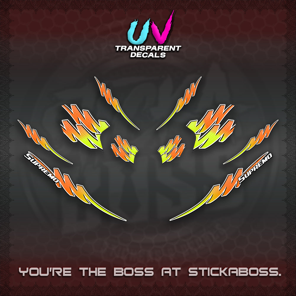 ADV 160 UV TRANSPARENT STRIPING(2 TONE PUTREA VIRDIAN) STICKER DECALS By STICKABOSS