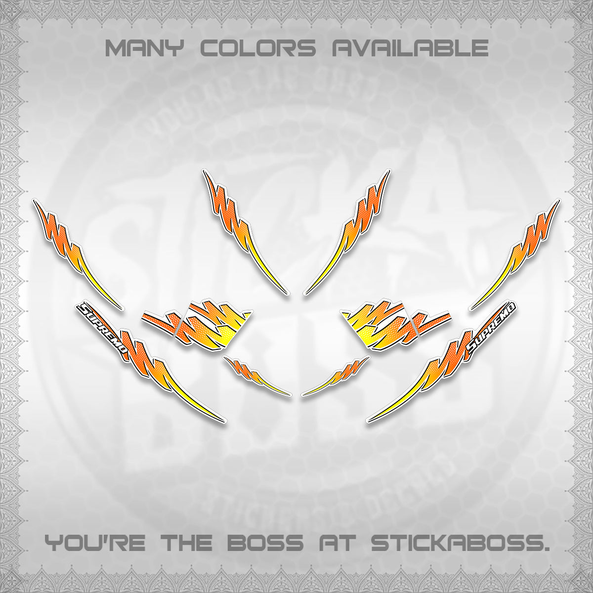 AEROX V2 FOR WHITE STRIPING DECALS (2 TONE PUTRA VIRDIAN)STICKER DECALS BY STICKABOSS