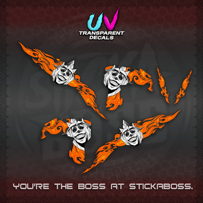 CLICK V3 UV TRANSPARENT DECALS (SOLO STATUE OF GOD DESIGN)STICKER DECALS By STICKABOSS