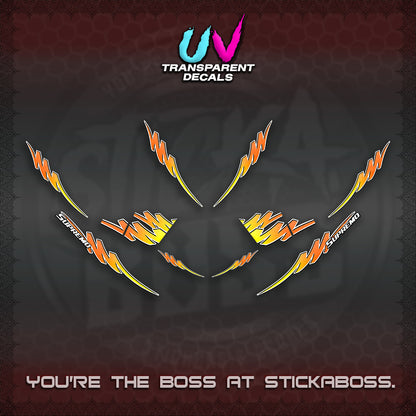 AEROX V2 UV TRANSPARENT STRIPING DECALS (2 TONE PUTRA VIRDIAN)STICKER DECALS By STICKABOSS (Copy)