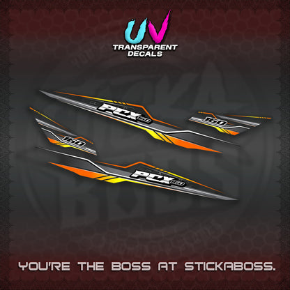 PCX 155 160 UV TRANSPARENT INDO DECALS (P007 NEW DESIGN)STICKER DECALS By STICKABOSS