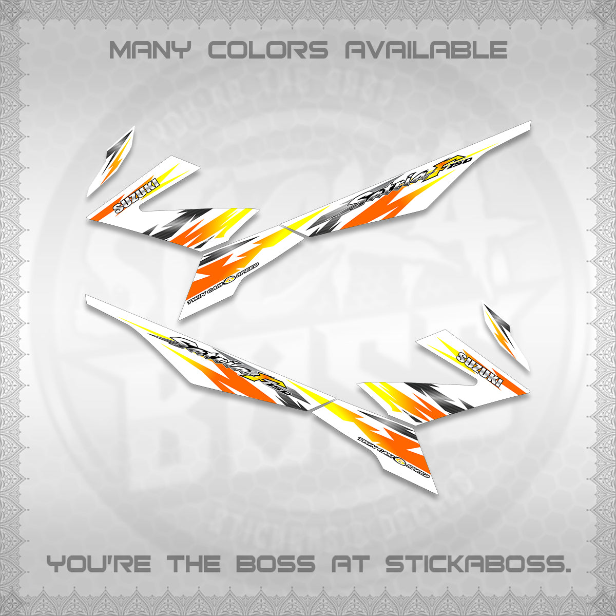 RAIDER 150 FI FOR WHITE SATRIA DECALS (TH CODE 2) STICKER DECALS BY STICKABOSS (Copy) (Copy)