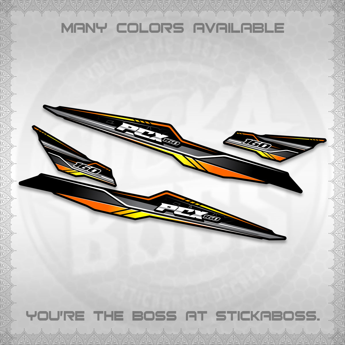 PCX 155 160 INDO DECALS (P007 NEW DESIGN)STICKER DECALS By STICKABOSS