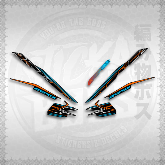 STICKER DECALS for AEROX V3 ALPHA TURBO INDO (AV3CYCI) By STICKABOSS (SOFIE LAMINATED WATERPROOF)