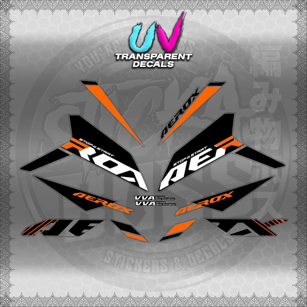 【PREMIUM UV PRINT】TRANSPARENT AEROX V3 ALPHA TURBO INDO (AV3SODE25)【WITH FREEBIES】