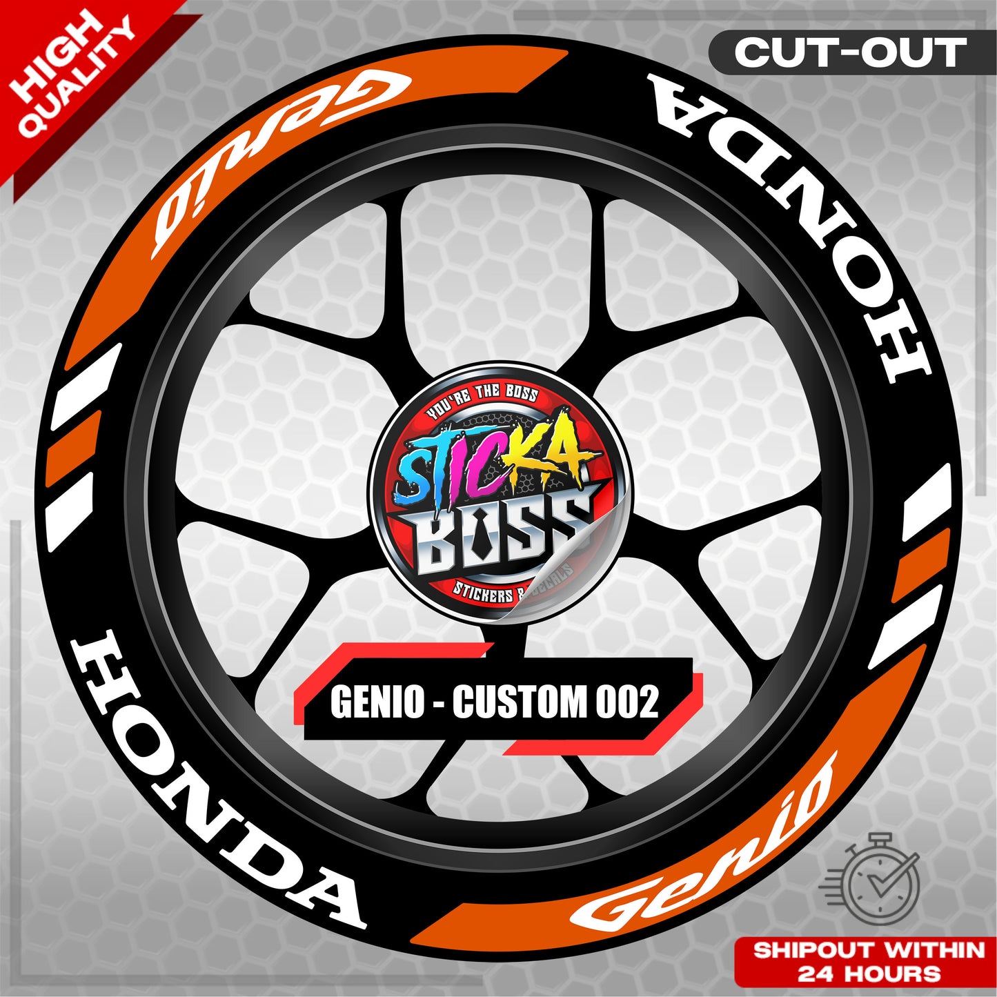 GENIO MAG STICKER SET ( 2 MAGS ) - CUSTOM 002 | VINYL WATERPROOF CUT-OUT DECALS