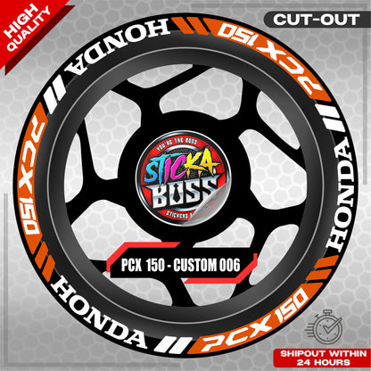 PCX 150 MAG STICKER SET ( 2 MAGS ) - CUSTOM 006 | VINYL WATERPROOF CUT-OUT DECALS