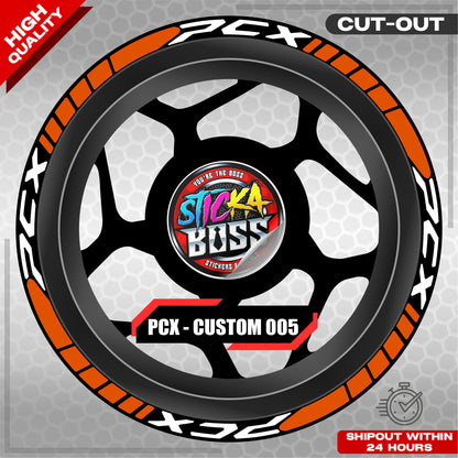 PCX 150 / 160 MAGS STICKER SET  ( 2 MAGS ) - CUSTOM 005 | VINYL WATERPROOF CUT-OUT DECALS