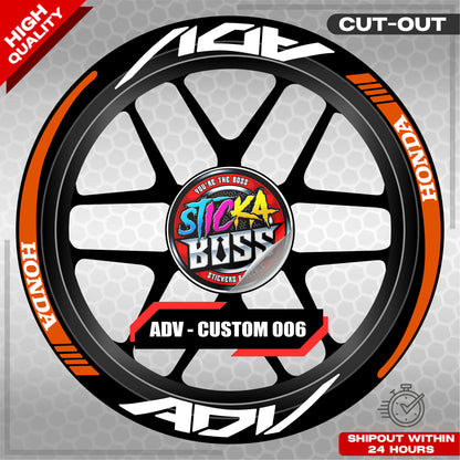 ADV 150 / 160 MAG STICKER SET ( 2 MAGS ) - CUSTOM 006 | VINYL WATERPROOF CUT-OUT DECALS