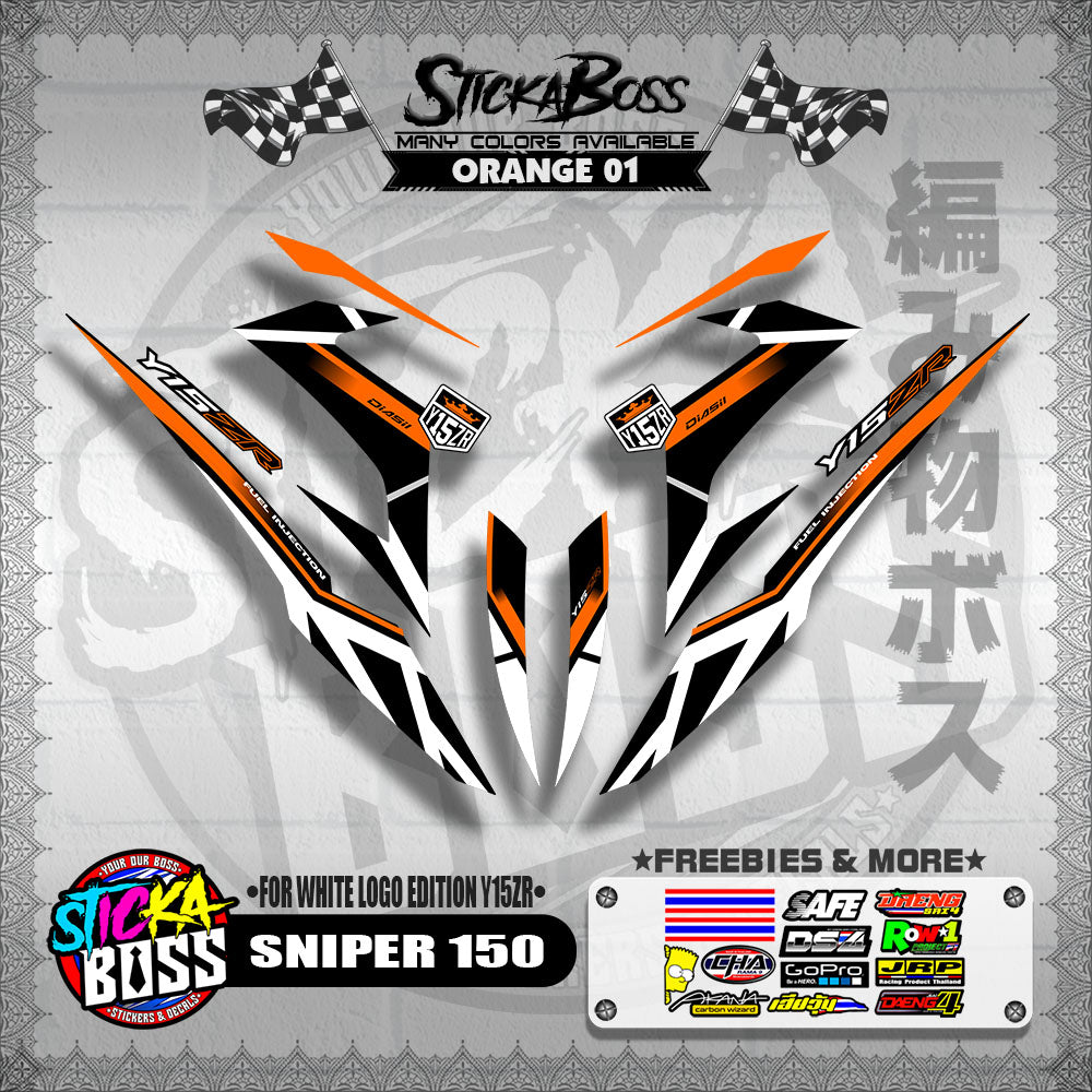 SNIPER 150 DECALS ( WHITE EDITION Y15ZR )【WITH FREEBIES】
