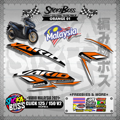 CLICK 125 / 150 V2 MALAYSIAN DECALS ( VARIO MALAYSIA 2021 )【WITH FREEBIES】